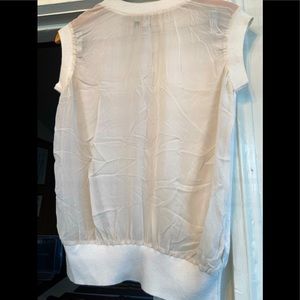 MASSIMO DUTTI Ivory Silk Sleeveless top M